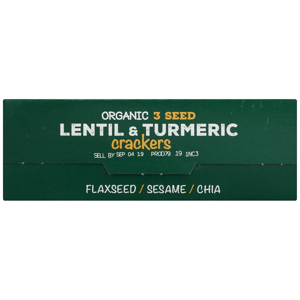 Organic Lentil Turmeric Crackers, 5.5 OZ