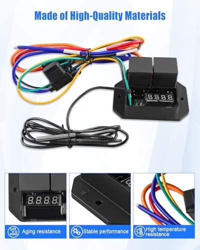 Digital Thermal Fan Controller Switch Kit, 12V-24V Adjustable Temperature