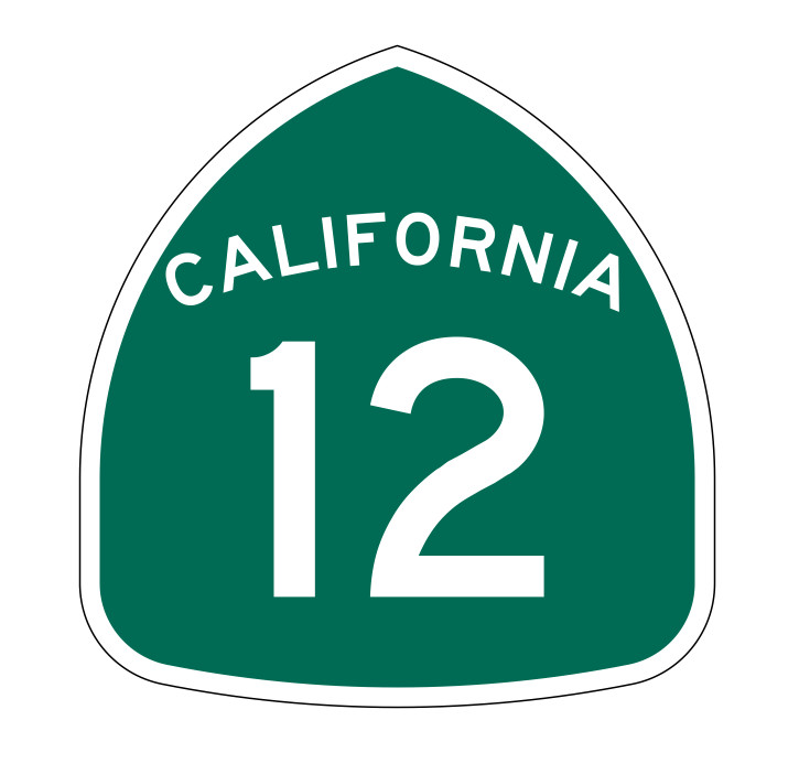 California State Route 12 Sticker Decal