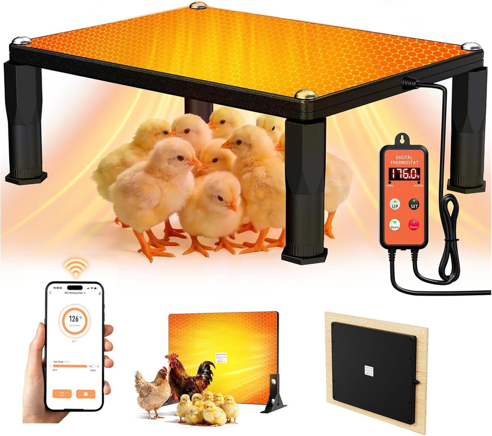 Brooder Heater for Chicks,Chicken Brooder with APP & Thermostat,Smart Chicken Co