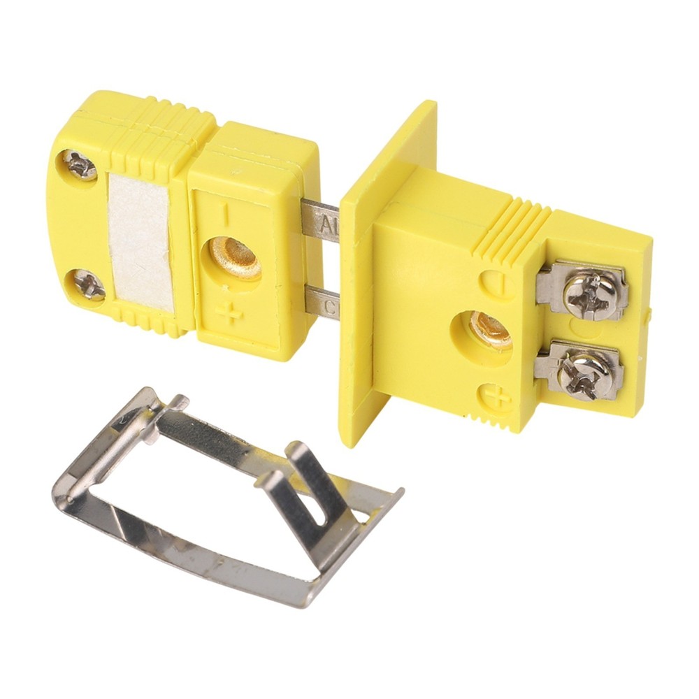 Yellow K Type Panel Mount Connector for Accurate Thermocouple Connections