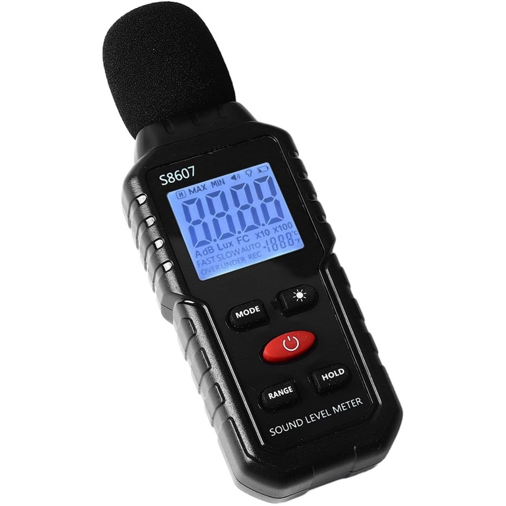 30-130dB Digital Noise Meter Decibel Reader with Over Under Range Indication
