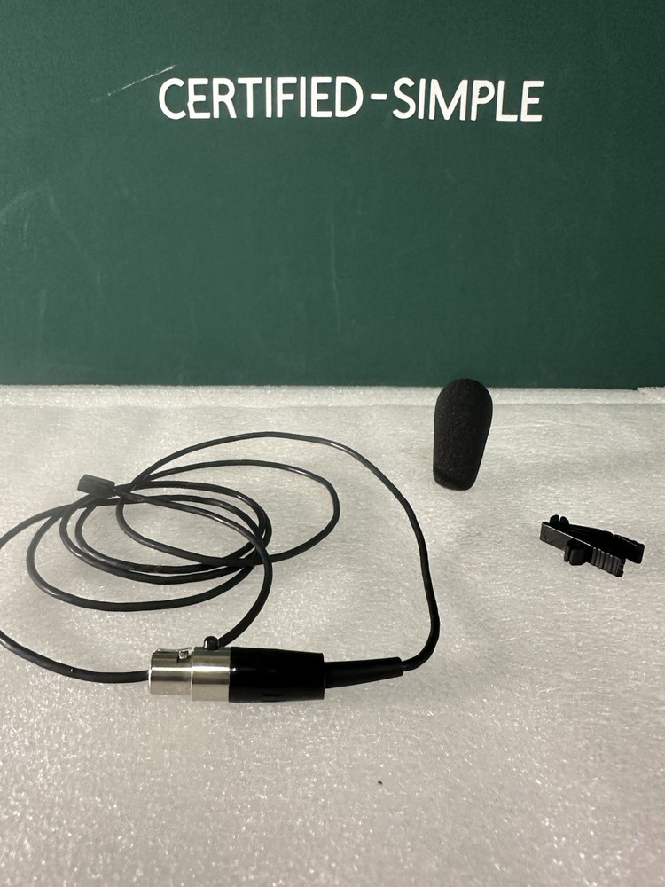 Shure WL93 Lav Mic – Compact, Clear Sound, Includes Clip & Windscreen.