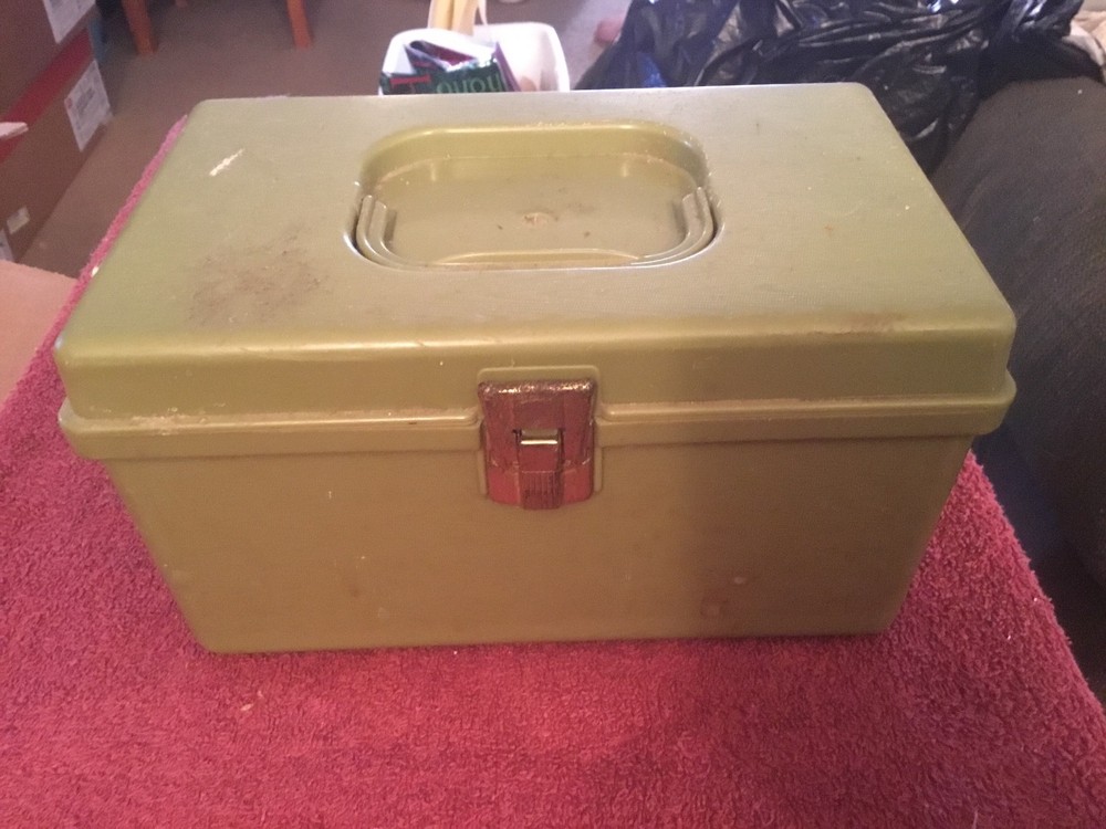 Green Plastic Carry Along Box
