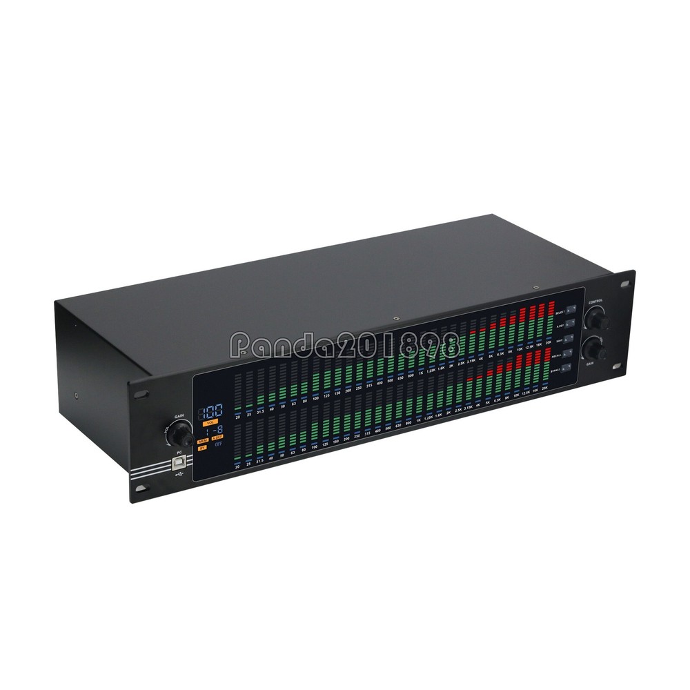 EQ-323 110V 2U Dual 31-band Graphic Equalizer Spectrum Digital Equalizer