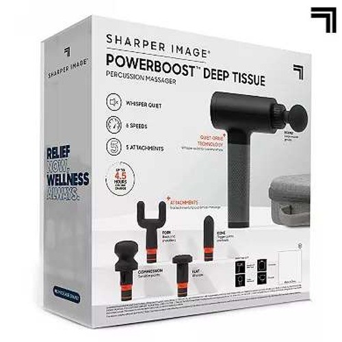 Sharper Image Powerboost® Deep Tissue Percussion Massager-New in Box