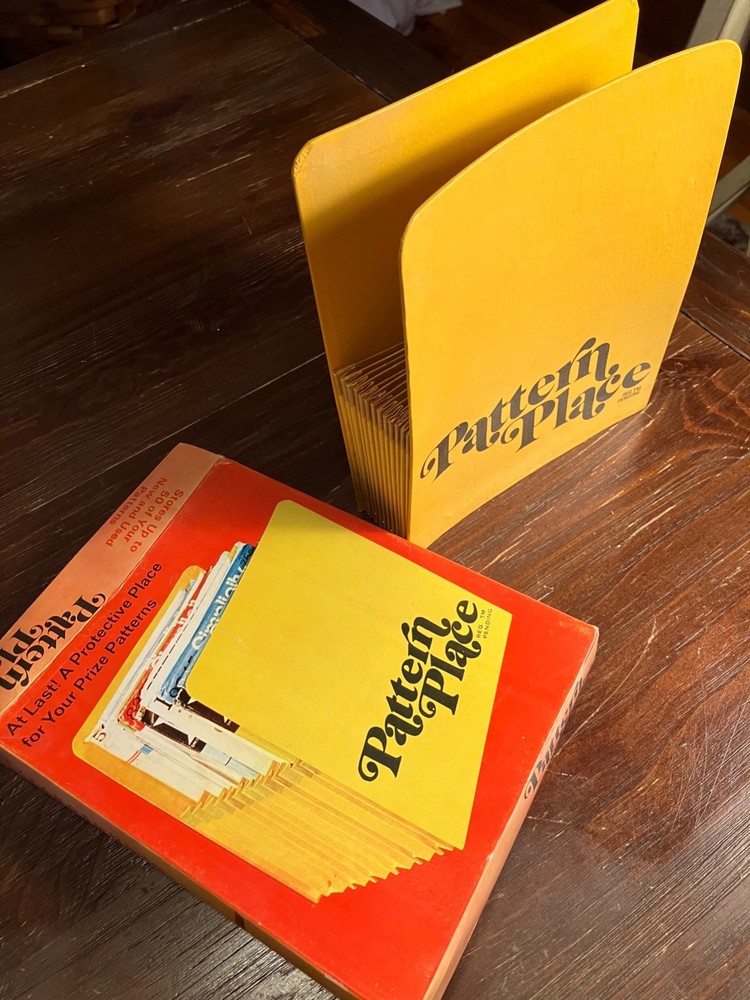 VINTAGE Pattern Place Cardboard Accordian Pattern File in original packaging