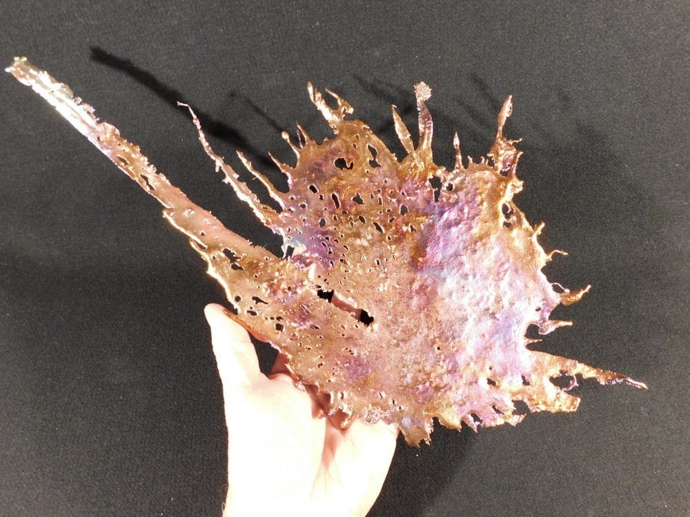 BIG! Bright Solid Solid COPPER Splash ART Sculpture Arizona 335gr
