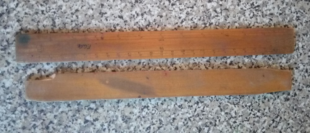 2 x Vintage scale rules / rulers by Norton & Gregory