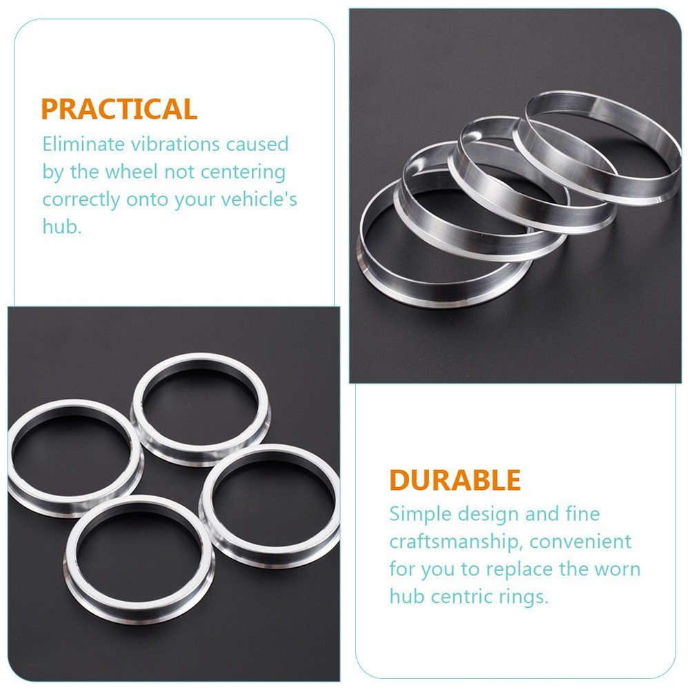 3 Pack Car Wheel Spacers Hub Decor Bore Adapter Kit Centering Rings