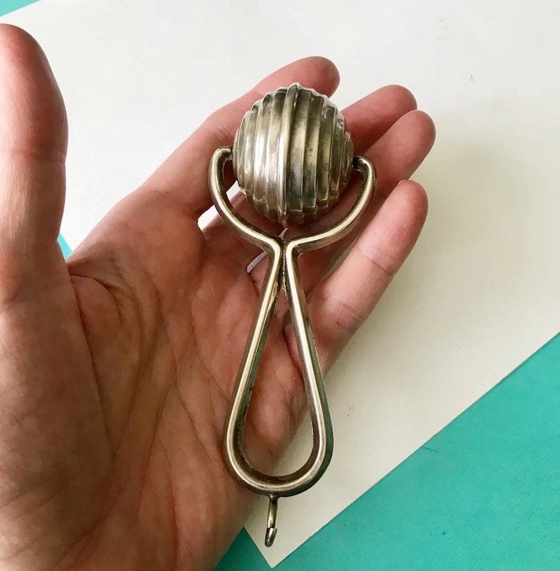 Mid-Century Sterling Silver Baby Rattle