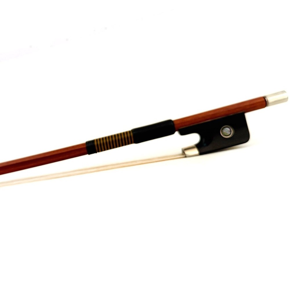 Master Pernambuco Octagonal Cello Bow 4/4 Ebony Parisan eye Frog Silver Part 80g
