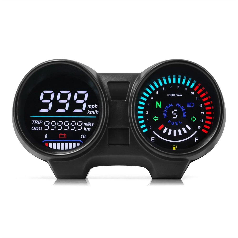 For Motorcycle LCD Speedometer TachometerIndicator Universal Digital Meter Board