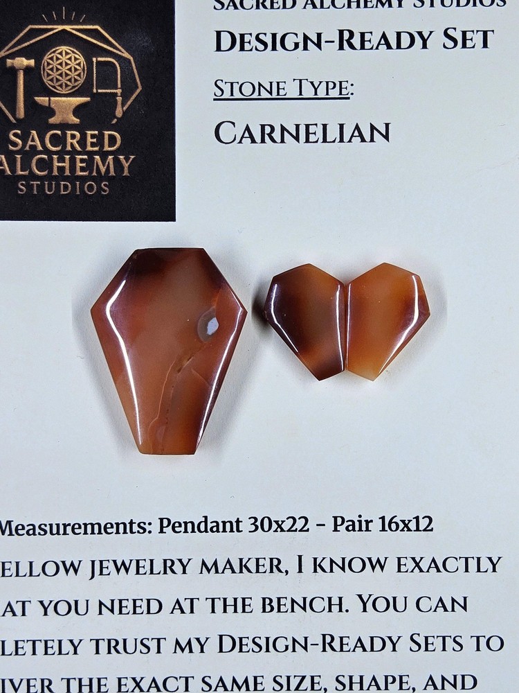 Coffin Shape - Carnelian - Design-Ready Sets