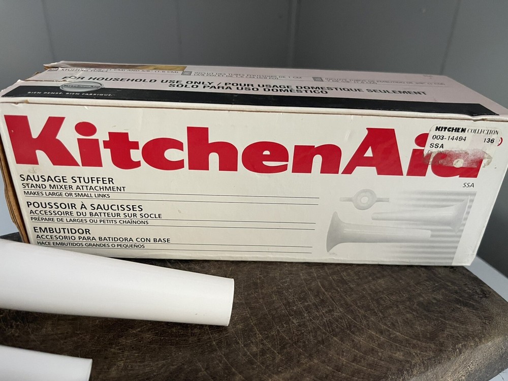 KitchenAid Sausage Stuffer Kit - Stand Mixer Attachment Model SSA White