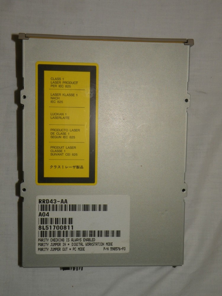 DEC RRD43-AA 5.25" INTERNAL 2X SPEED 600MB CDROM, GREY BEZEL, FULLY VMS TESTED !