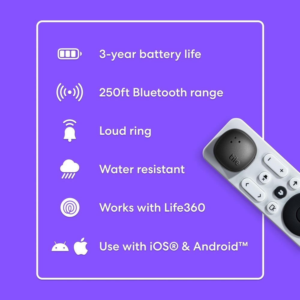 Tile by Life360 Sticker - Small Bluetooth Tracker, Remote Finder and Item Loc...