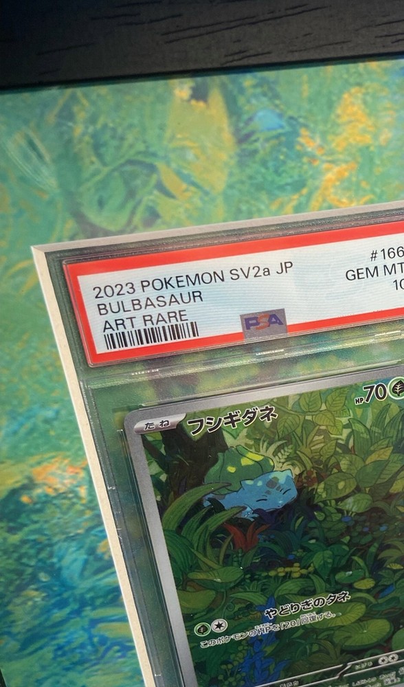 Ridanco 3 PSA Extended Art Print 151 Grass Starter Evolutions Graded Card Frame