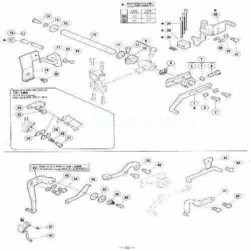 Needle Clamp Thread Guide Retainer Set Pegasus