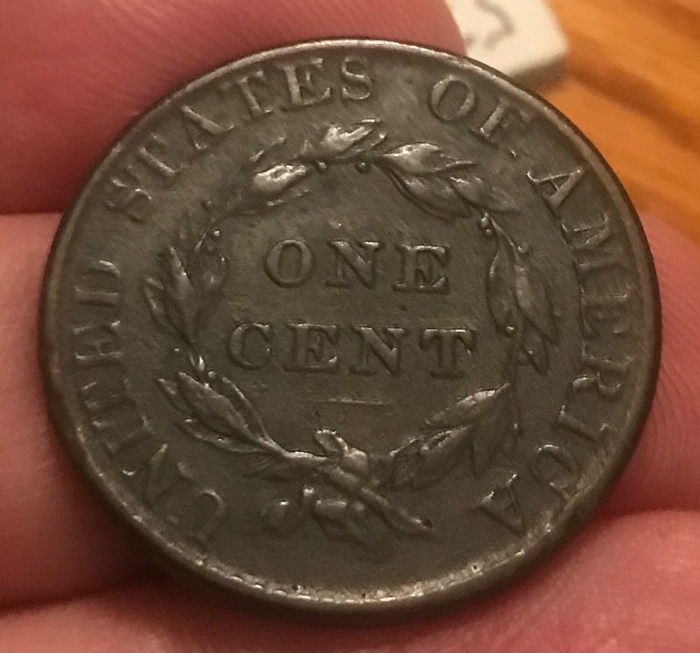 1824 Coronet head large cent , VF , Very fine , scarce