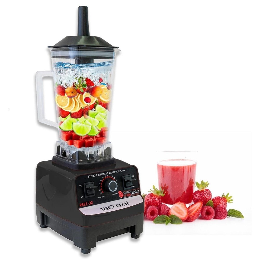 Silver Crest - Black - Professional 4500W Dual-Cup Blender-NEW