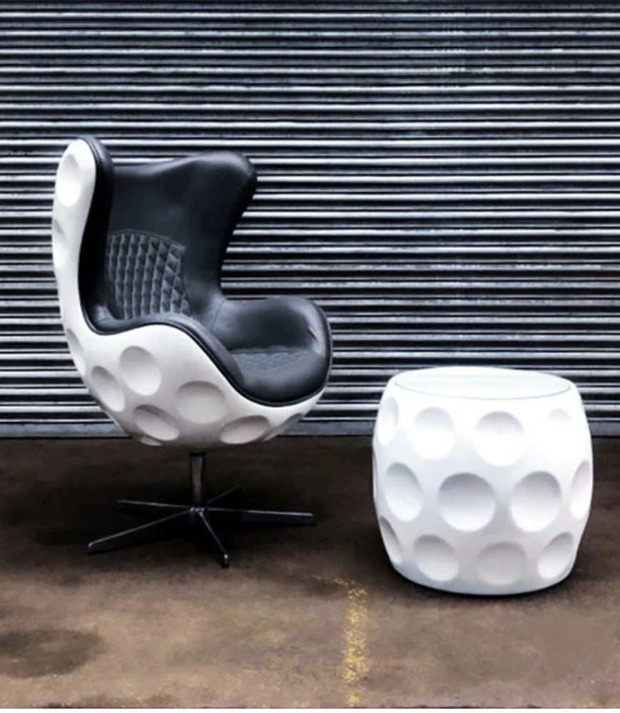 Golf Ball Simulator Chair Grey Leather