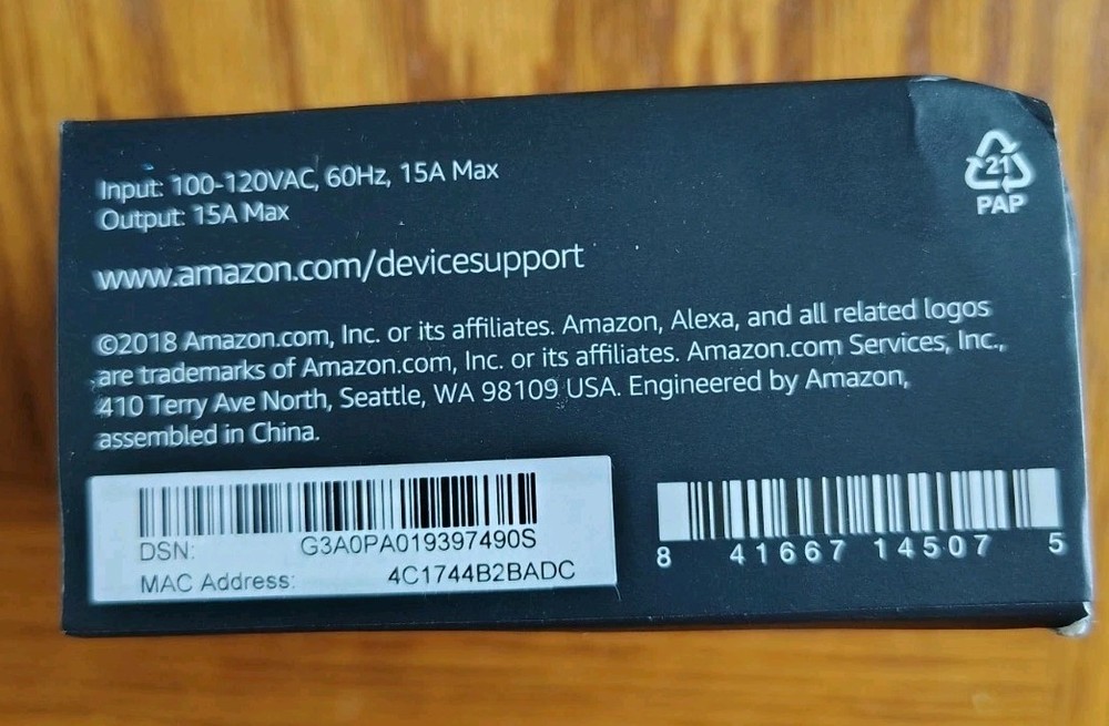 Amazon Smart Plug - New Sealed - Works with Alexa