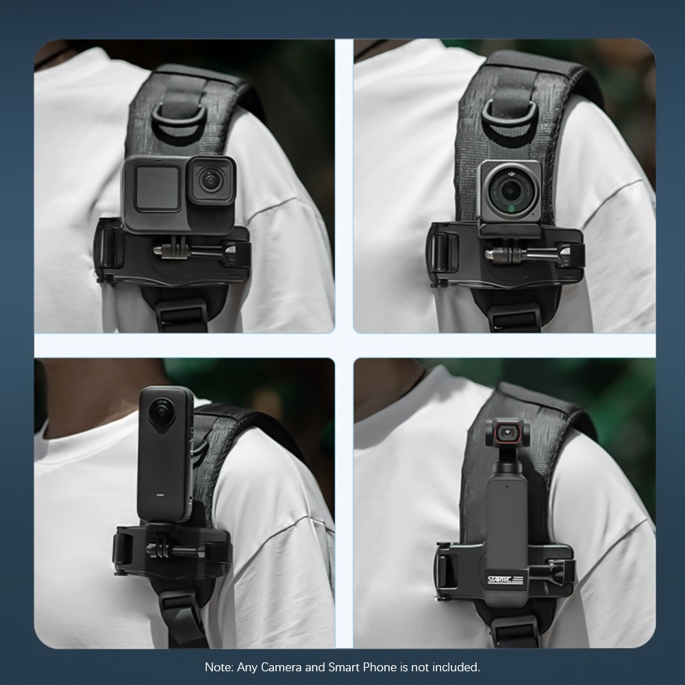 Backpack Camera Mount Strap Clip Mount Quick Release 360°Rotatable With