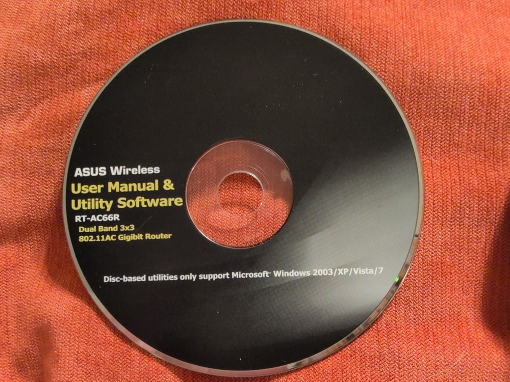 Asus Wireless User Manual & Utility Software CD-ROM Windows XP Vista 7