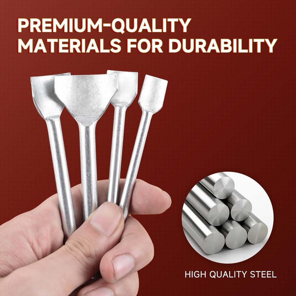 7Pcs Leather Craft Tools Precision Arc-Shaped Quarter Circle Punches Set & Ed...