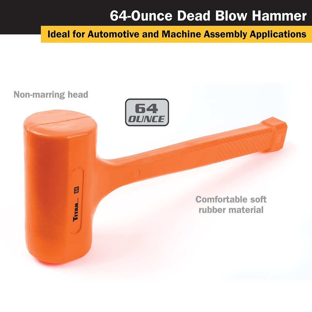 Titan Tools 63164 64 oz 4 lb Dead Blow Hammer