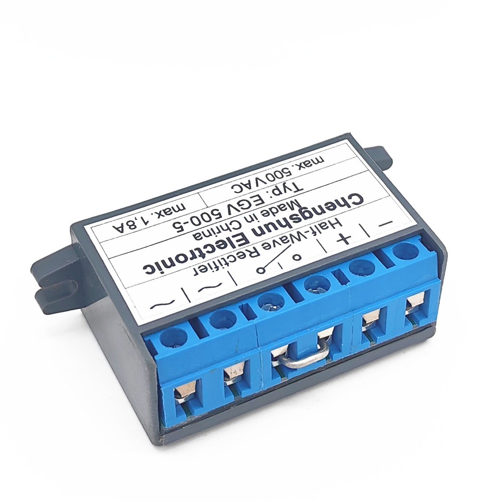 Type: EGV 500-5 max. 500V AC max. 1,8A Half-Wave Rectifier