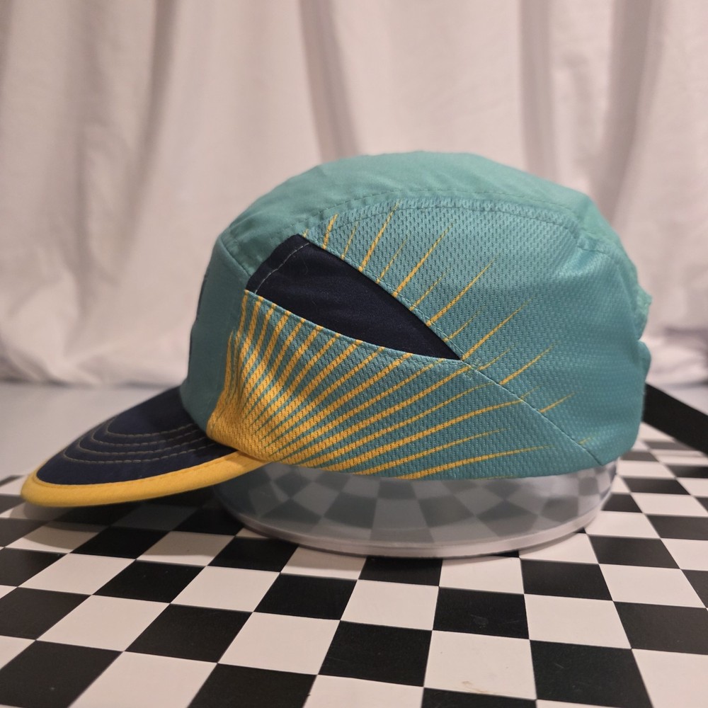 Nathan Quick Stash Run Hat Sailor Blue Brew 5 Panel Running Cap Pocket Ice Stash