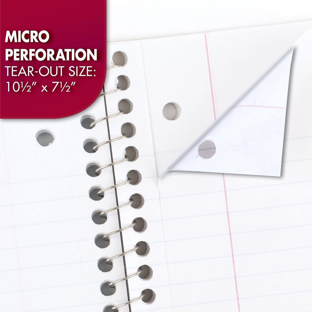 Versatile 4-Pack Spiral Notebooks - 1 Subject, 70 Sheets, Durable & Practical