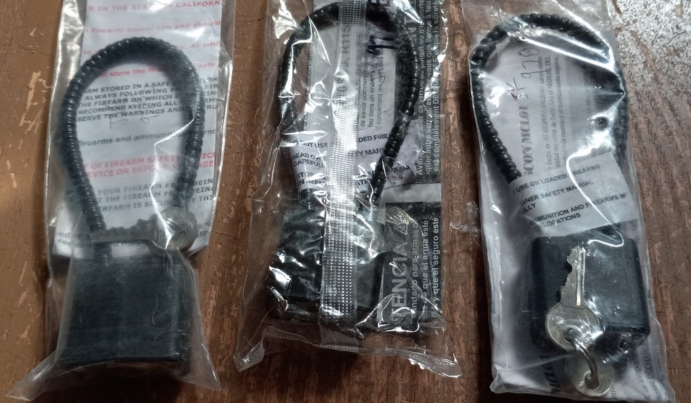 Lot of 3 Gun Locks - NOS