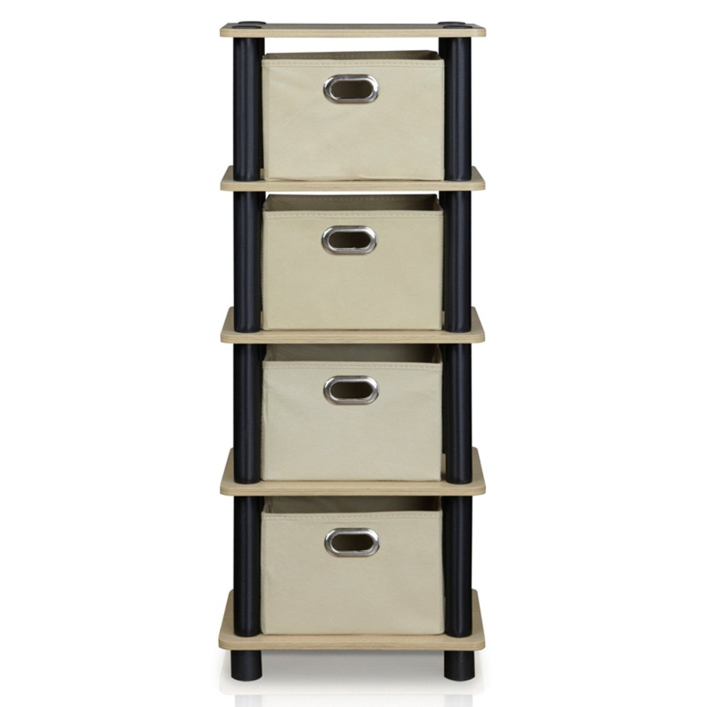 Turn-N-Tube 4-Bins System Rack Oak