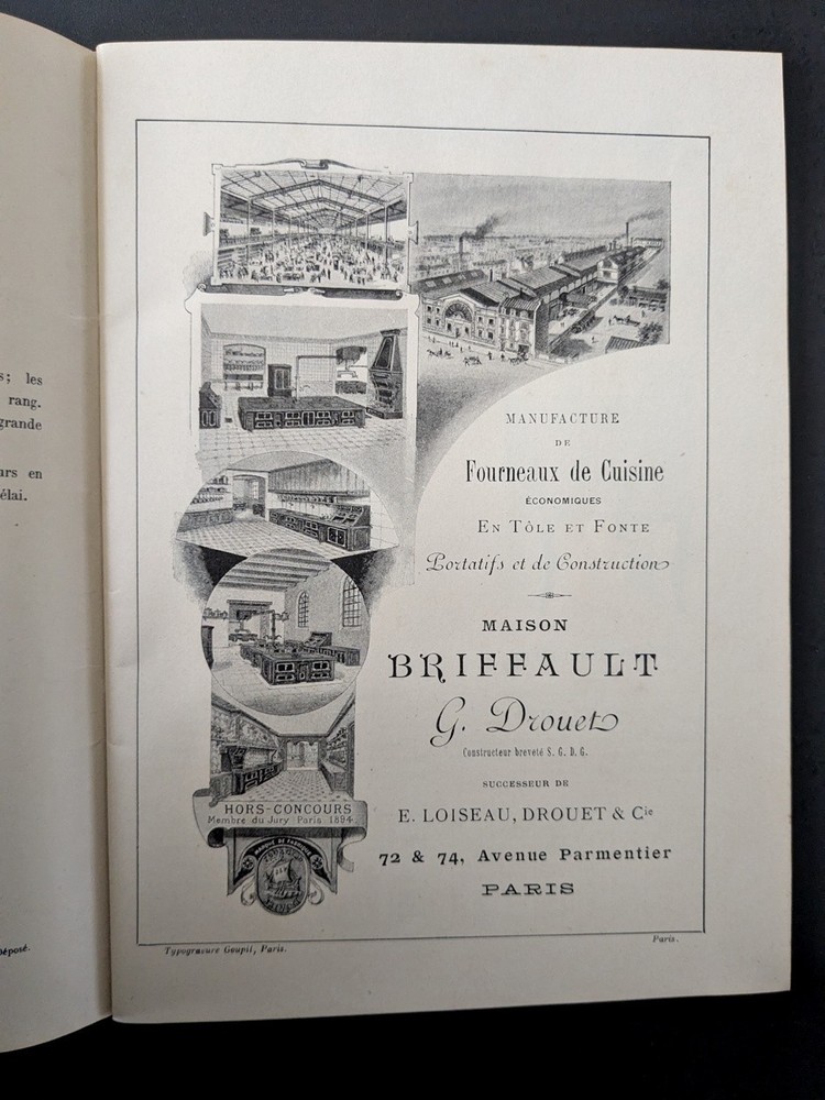 Catalog. Briffault stoves. circa 1910. Paris. heating