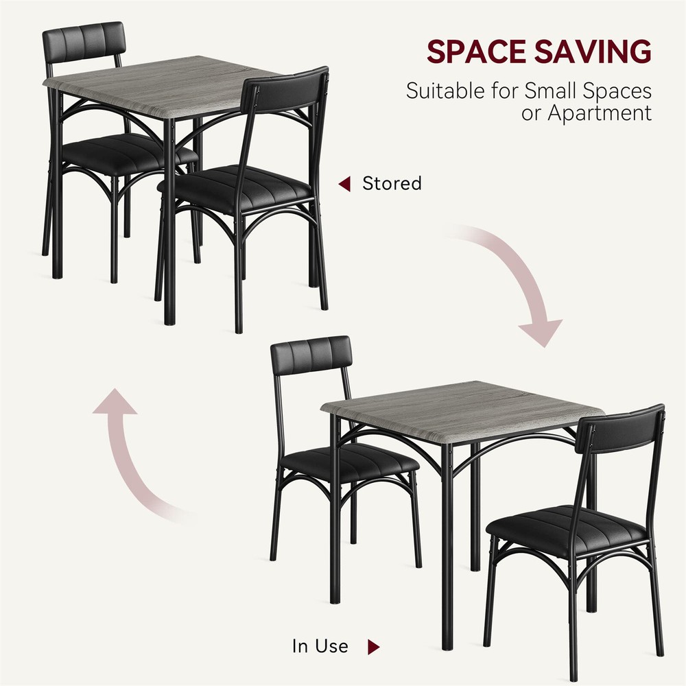 🍎3 Piece Dining Table Set for Small Space Apartment Kitchen Table and Chairs