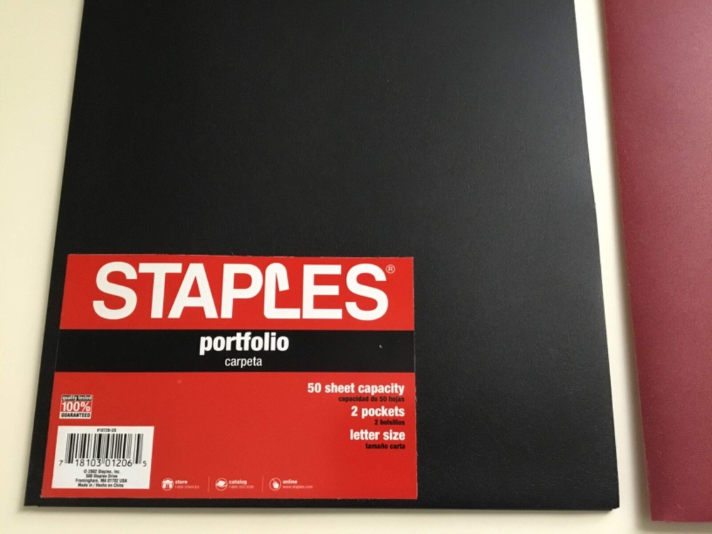 Staples Portfolio 2pc. Red & Black (Document Holder)