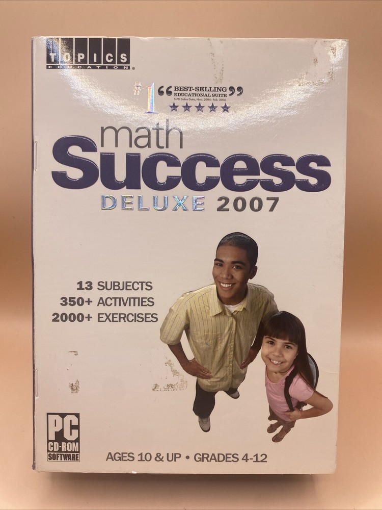 Math Success Deluxe 2007 • PC CD-ROM • Grades 4-12 • Topics Education