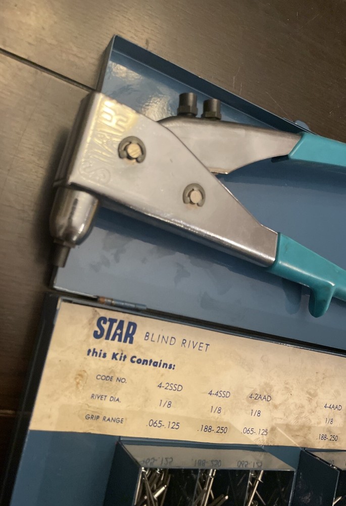 Vintage Star Blind Rivet Set w/ Case