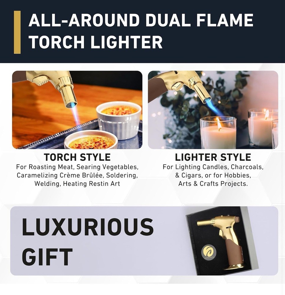 Powerful Dual Flame Jet Lighter
