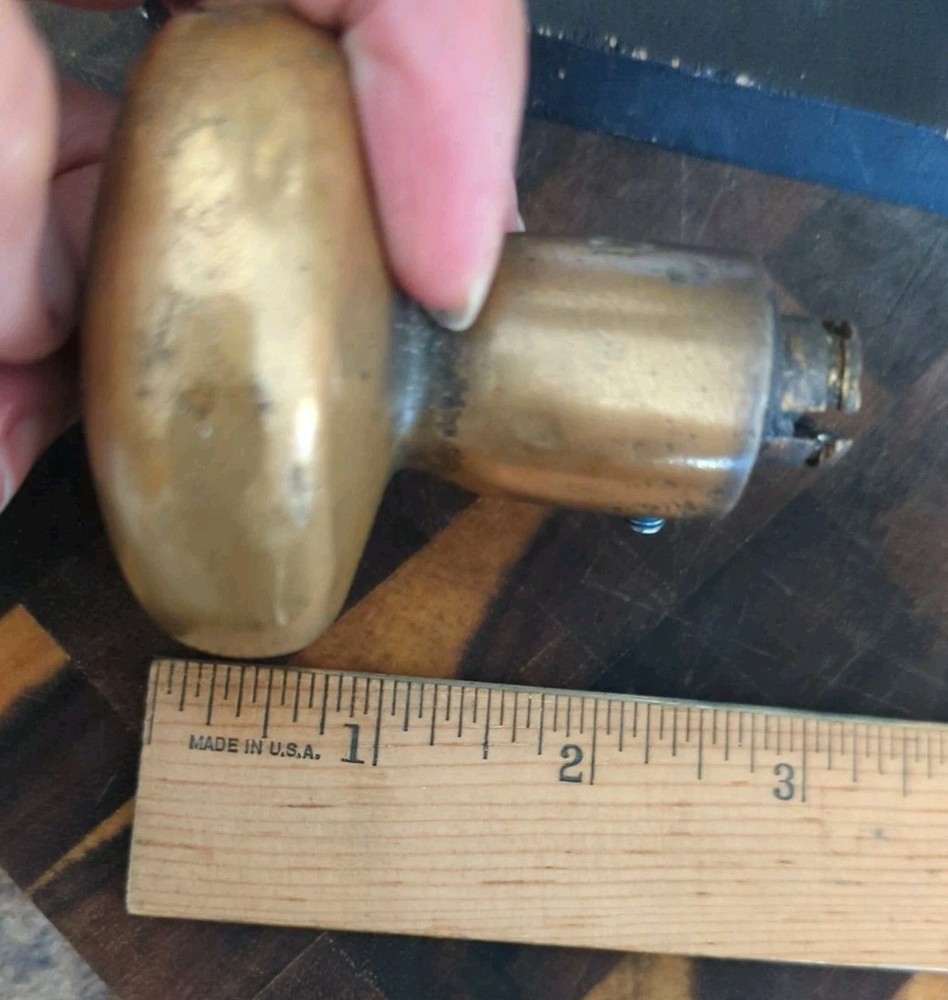 Antique Bronze pull front door knob Heavy **UNTESTED :-)**