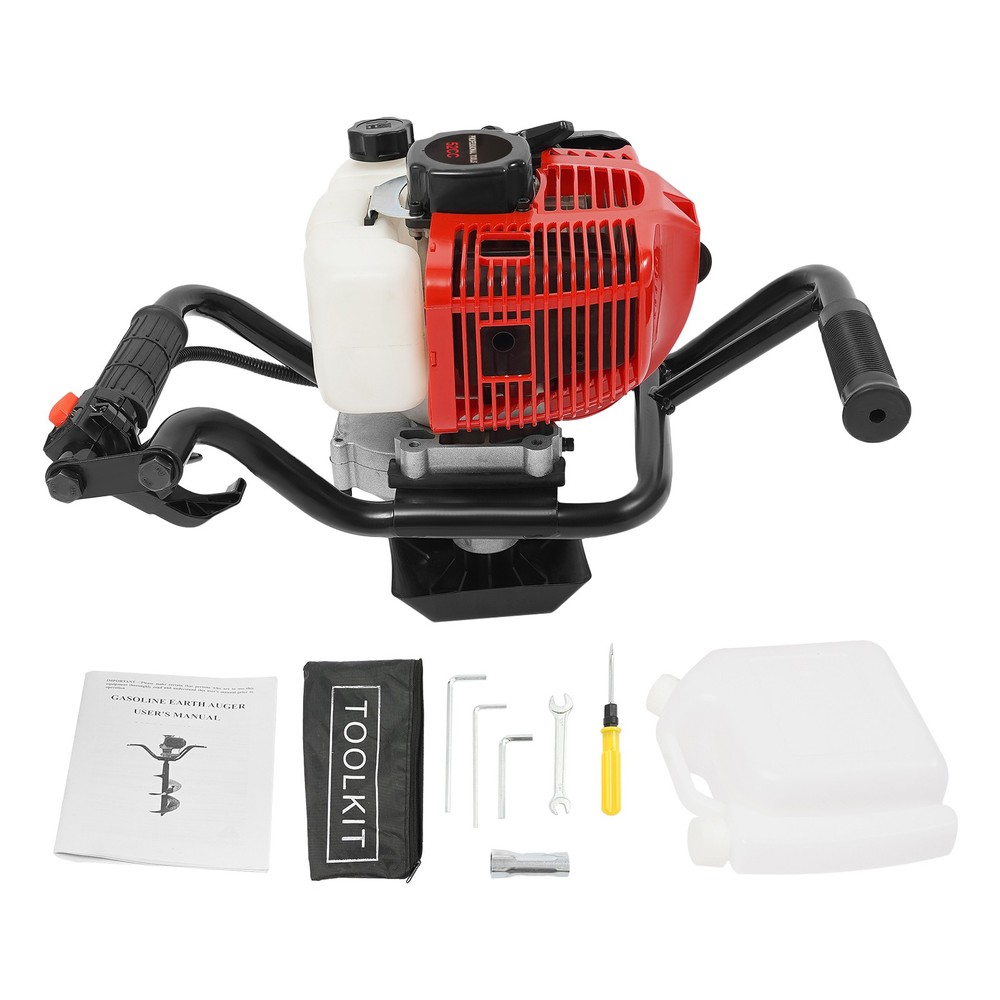 2HP 2-Stroke Gas Powered Hole Digger Motor Digging Drilling Engine 52CC