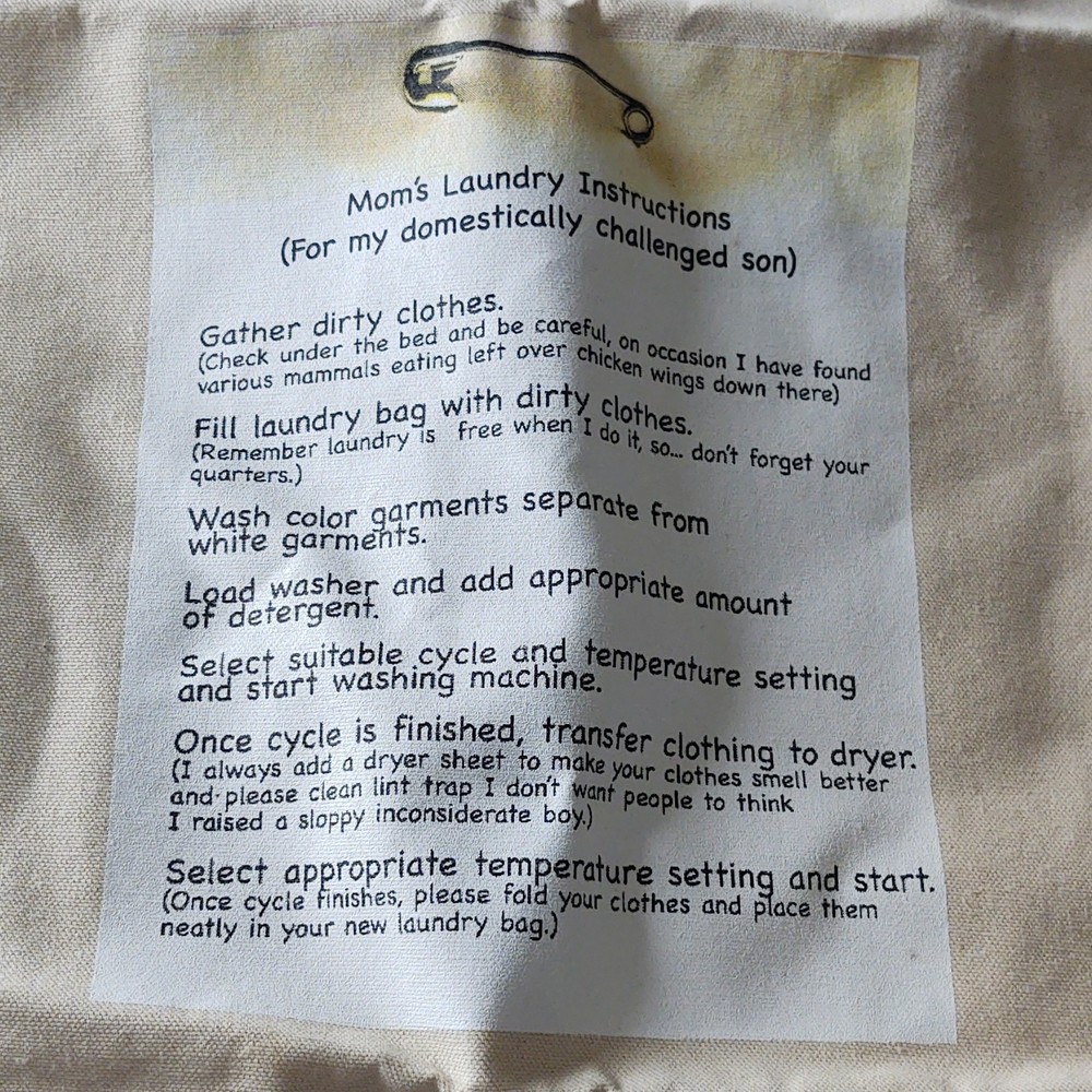 Paramount Pictures Failure to Launch Canvas Drawstring Laundry Bag Beige