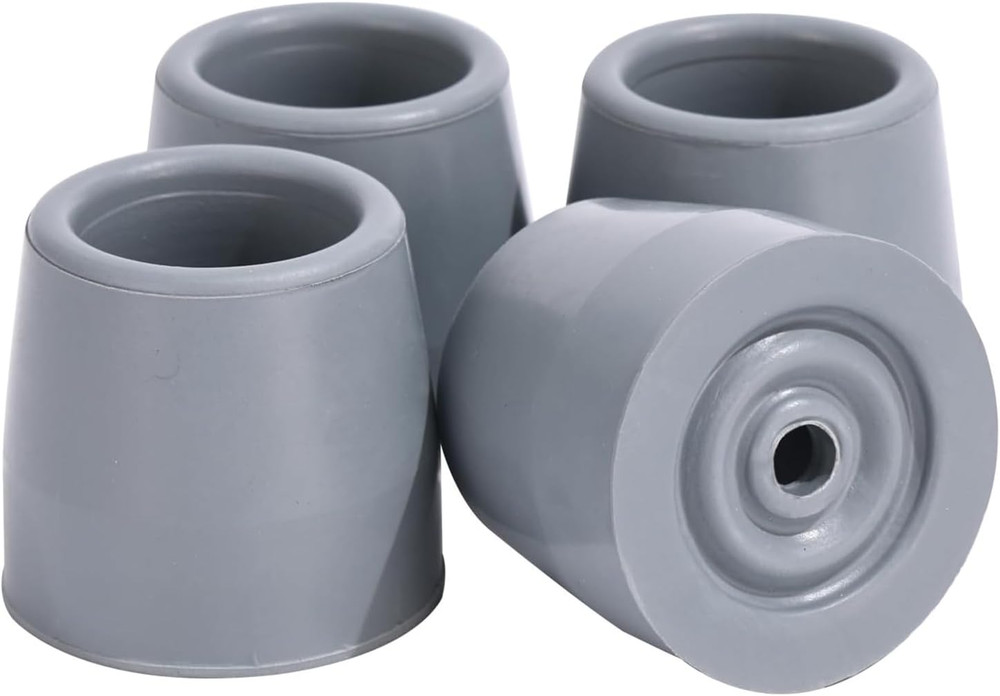 4PCS 1 1/8'' Heavy Duty Rubber Walker Tips for Walkers and Commodes