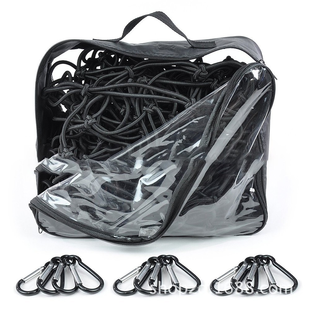 Truck Bed Cargo Stretch Mesh Net Bed Tie Down Hooks  48" x 72" For TOYOTA TACOMA