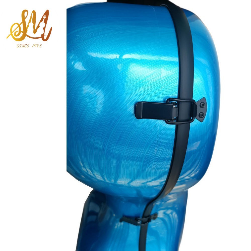 Premium 4/4 Cello Case Full size Mixed Carbon Fiber with Wheels&Backpack Strap