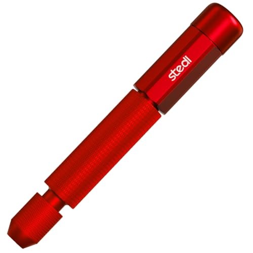 Manual Pin Vise Hand Drill, Model Hobby Making Tools, Red Handle (Handle Only)