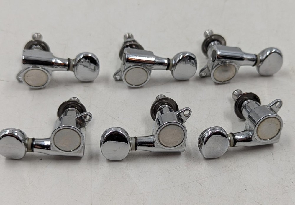 6PC Guitar String Tuning Pegs Keys Machine Head Guitar Tuners Chrome